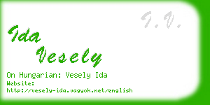 ida vesely business card